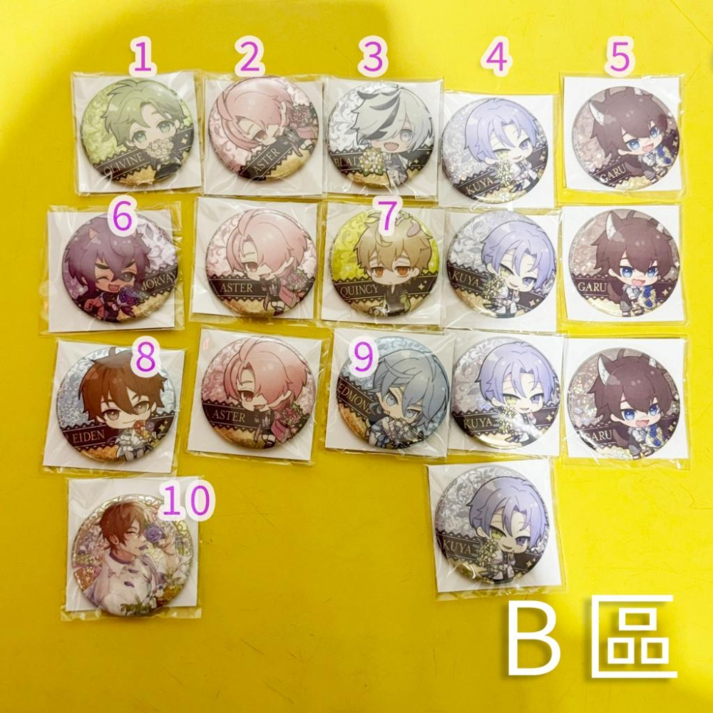 新世界狂歡 一番賞 官方 花花賞 立牌吊飾徽章色紙乳首杯墊 安利美特 特典 安咖 伊得玖夜崑西奧利文八雲布儡艾斯特 周邊-細節圖3