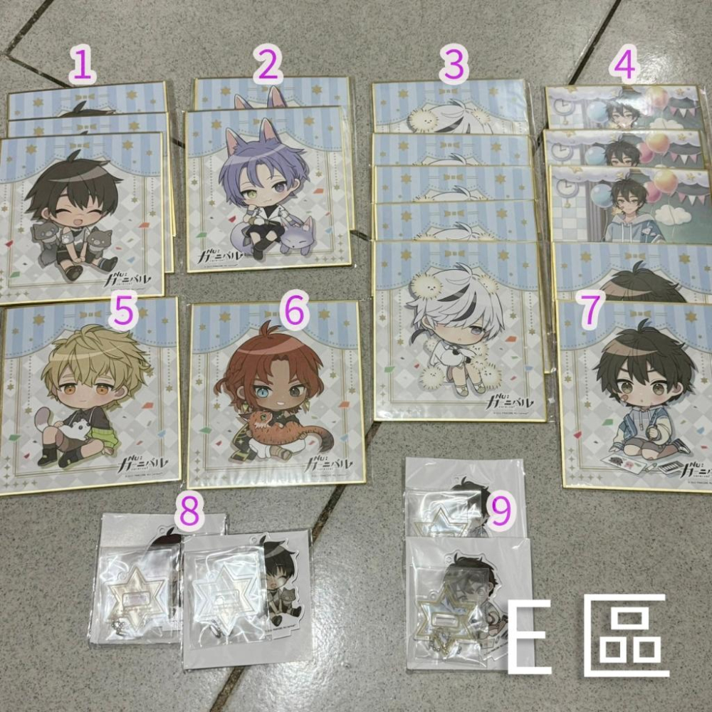 新世界狂歡 一番賞 官方 花花賞 立牌吊飾徽章色紙乳首杯墊 安利美特 特典 安咖 伊得玖夜崑西奧利文八雲布儡艾斯特 周邊-細節圖6