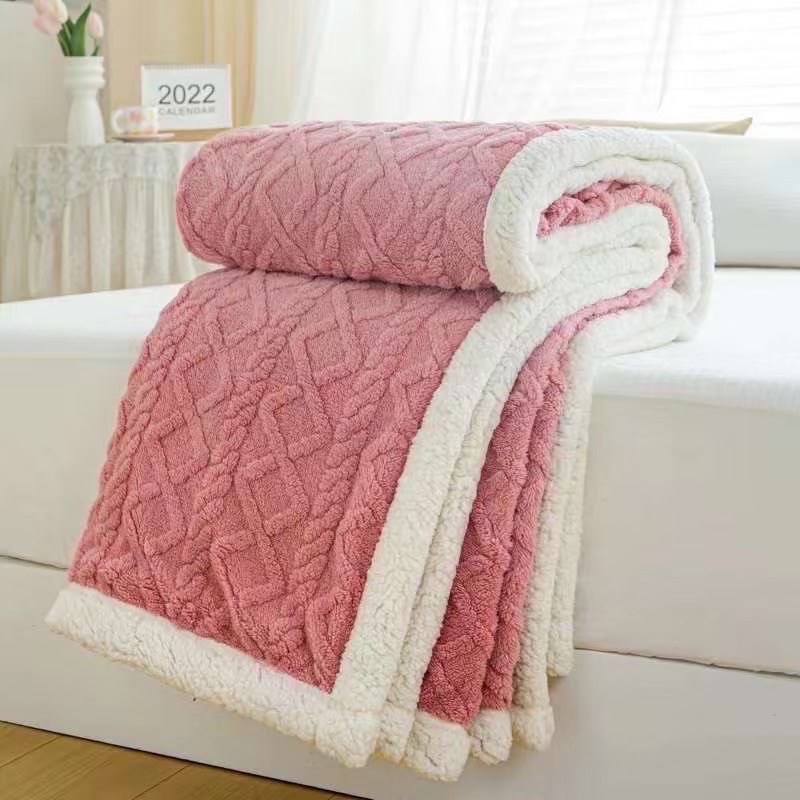 現貨✅秋冬陽離子提花高蓄羊羔絨毛毯 毯被 冬日暖被 羊羔絨-細節圖4