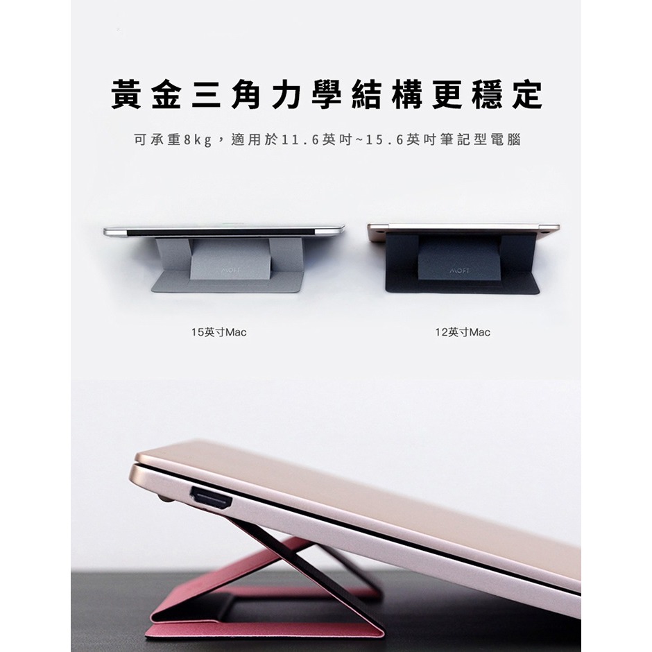 【MOFT】 隱形筆電支架 黏貼散熱孔款 11.6-16吋筆電適用 星空灰 | 趣買購物旅遊生活館-細節圖10