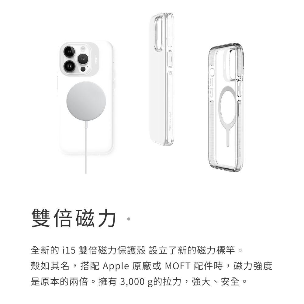 【MOFT】 iPhone15全系列  磁吸漾透明防摔手機保護殼 | 趣買購物旅遊生活館-細節圖2