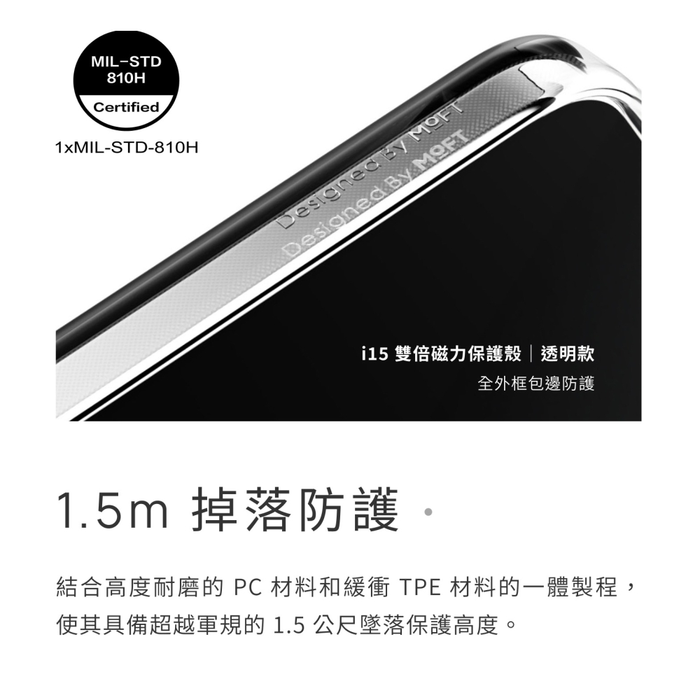 【MOFT】 iPhone15全系列  磁吸漾透明防摔手機保護殼 | 趣買購物旅遊生活館-細節圖4
