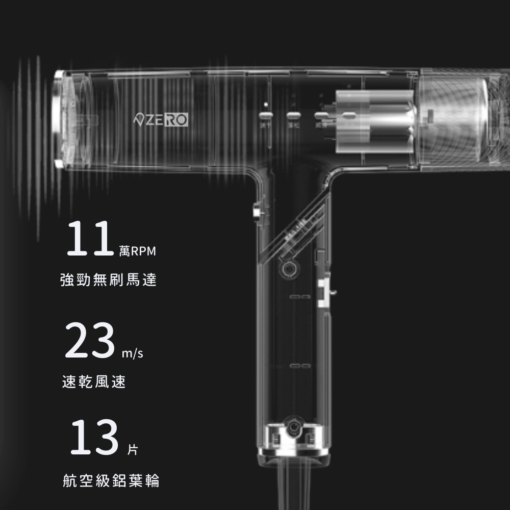 【 ZERO 】 零式創作 HyperSonic+ V3 職人護髮離子吹風機 | 趣買購物旅遊生活館-細節圖5