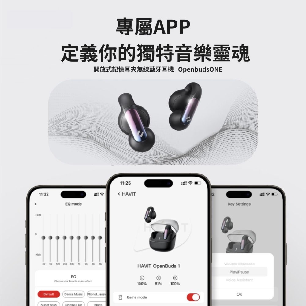 【HAVIT 海威特】開放式記憶耳夾無線藍芽耳機 - 星耀黑 | 趣買購物旅遊生活館-細節圖10