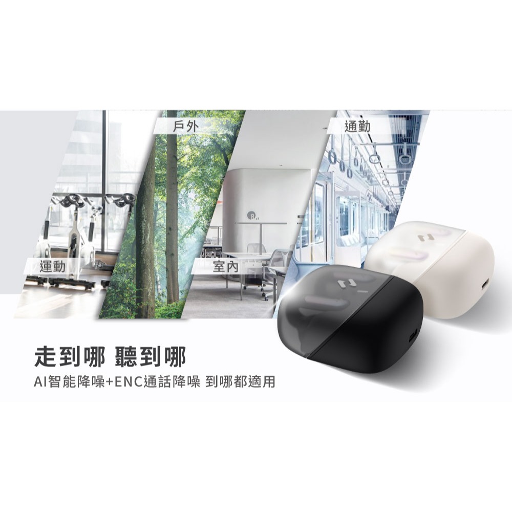 【HAVIT 海威特】開放式記憶耳夾無線藍芽耳機 - 雲霧白 | 趣買購物旅遊生活館-細節圖5