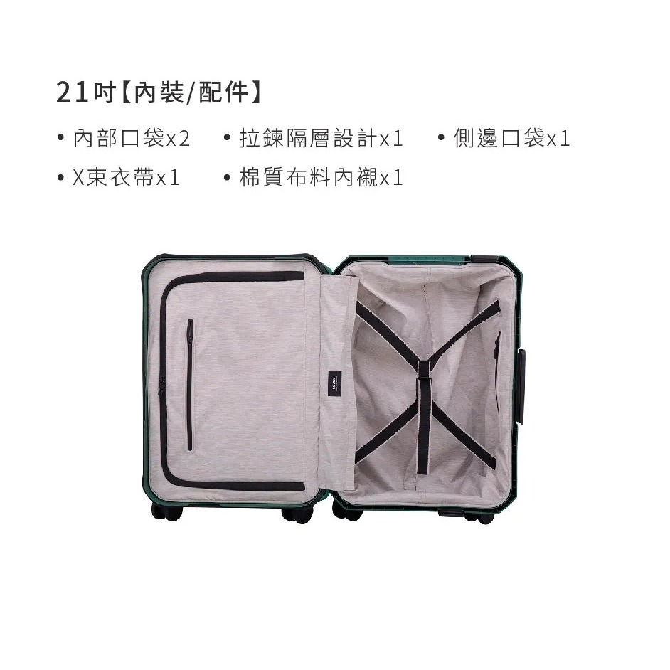 LOJEL VOJA 框架拉桿箱 鼠尾草綠-細節圖2
