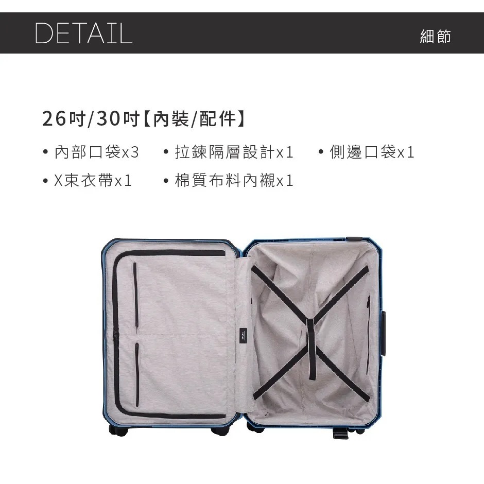 LOJEL VOJA 框架拉桿箱 鼠尾草綠-細節圖3