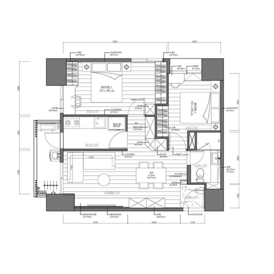 室內設計CAD彩色平面圖 後期處理 //CAD彩平圖PS製作//戶型優化//3D效果圖//傢配圖//家配圖//代渲染圖-細節圖2