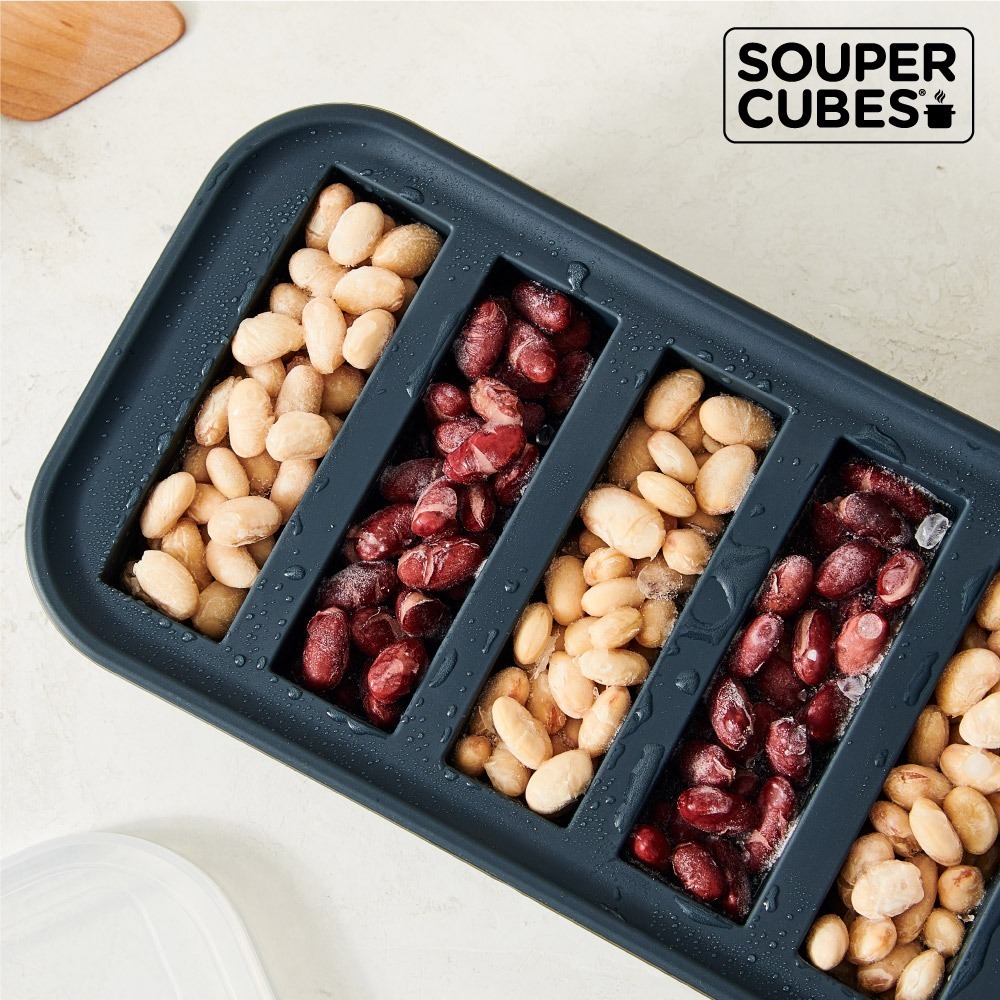 Souper Cubes 多功能食品級矽膠保鮮盒6格_曜石灰(125ML/格) | 冷凍分裝盒-細節圖4