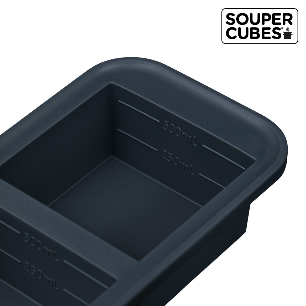 Souper Cubes 多功能食品級矽膠保鮮盒2格_曜石灰(500ML/格) 食物分裝盒-細節圖4