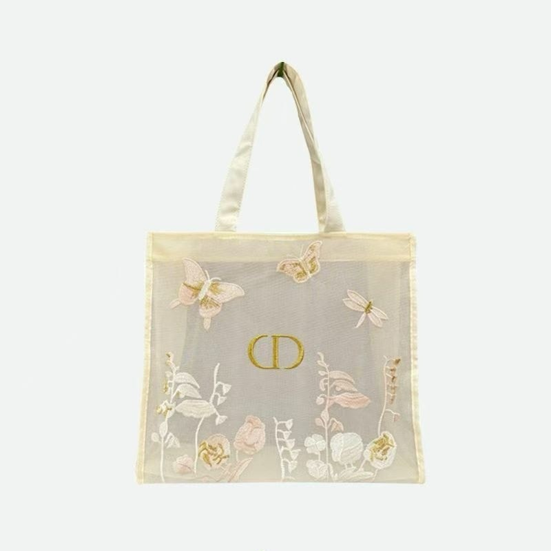 DIOR 蝴蝶刺繡網紗托特包-細節圖10