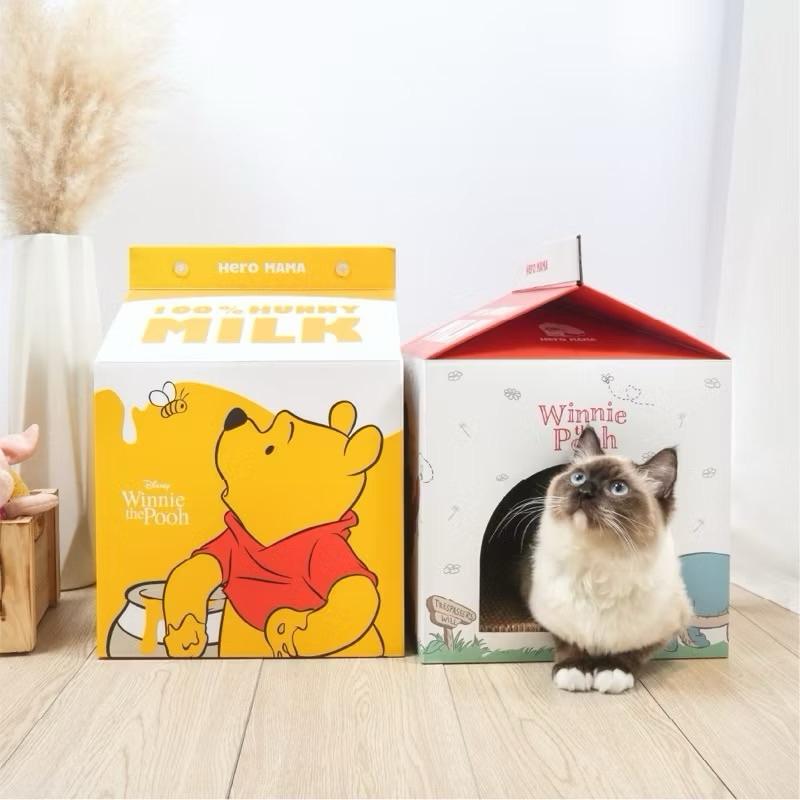 寵愛有家｜HeroMama 小熊維尼系列 限量 餐碗禮盒組 貓抓屋 彈力球 狗狗玩具 貓咪玩具 寵物碗-細節圖5