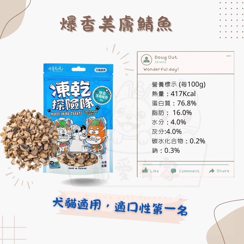 寵愛有家｜可蒂毛毛凍乾探險隊 貓咪凍乾 狗狗凍乾 犬零食 貓零食 還原凍乾-規格圖1