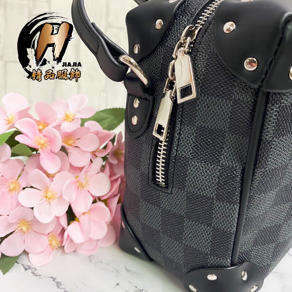 H精品服飾💎義大利🇮🇹PAGANI DESIGN  棋盤格 方型箱包/肩背包✅現貨秒發-細節圖4