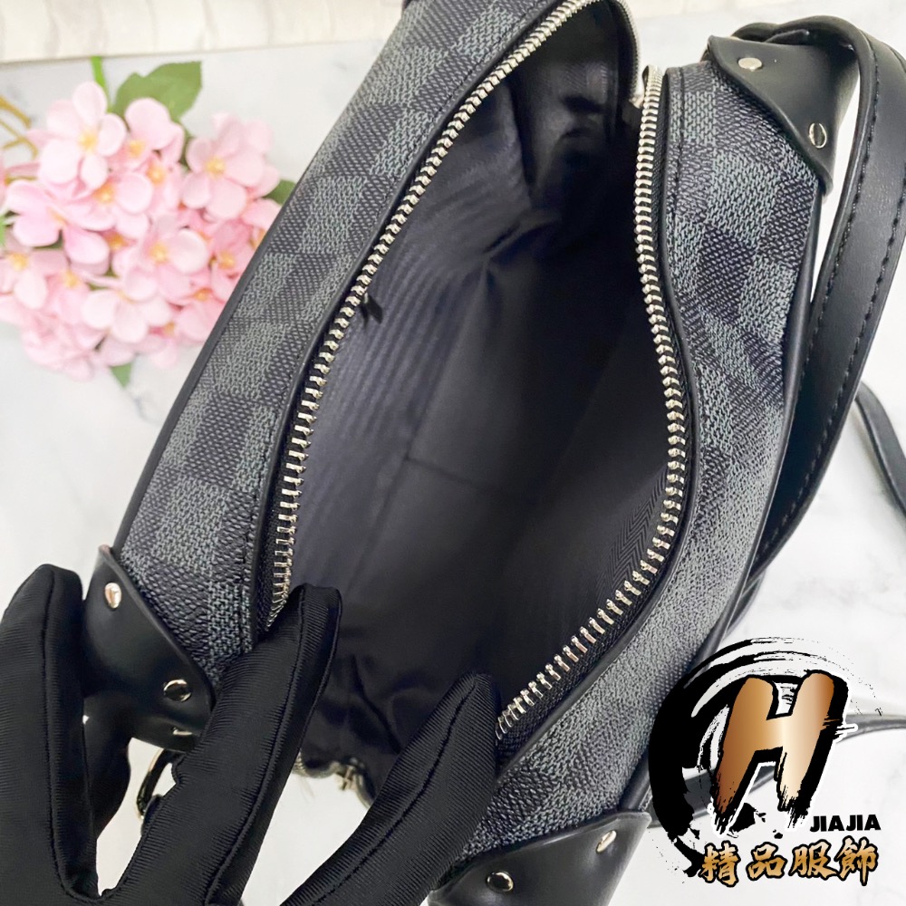 H精品服飾💎義大利🇮🇹PAGANI DESIGN  棋盤格 方型箱包/肩背包✅現貨秒發-細節圖5