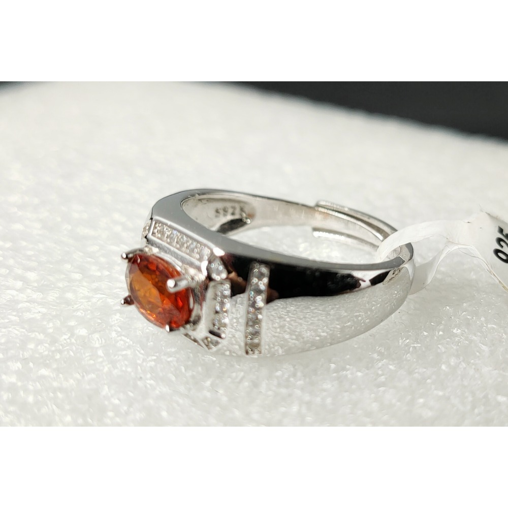 50年老店 錳鋁榴石Spessartine寶石等級1,1克拉 無燒無優化火光極佳嬌豔溫暖 #925可調純銀 特價1990-細節圖2