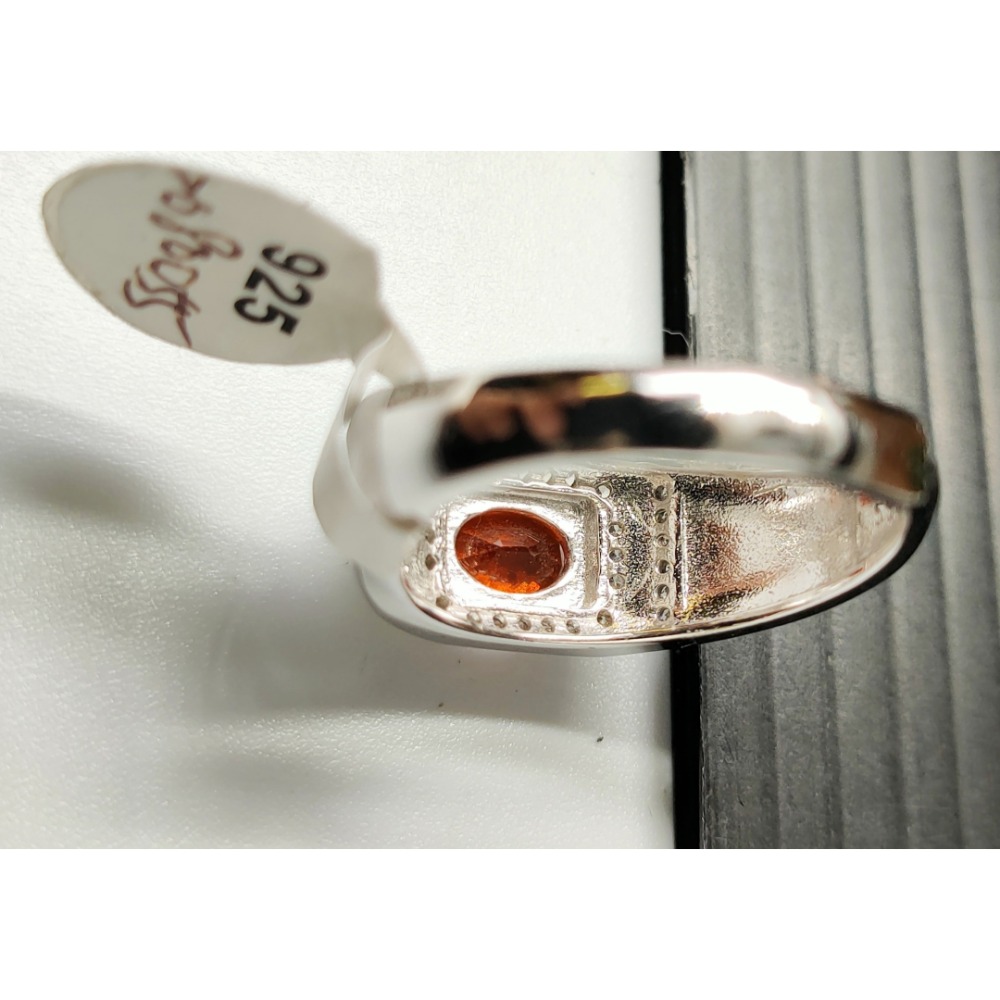 50年老店 錳鋁榴石Spessartine寶石等級1,1克拉 無燒無優化火光極佳嬌豔溫暖 #925可調純銀 特價1990-細節圖6