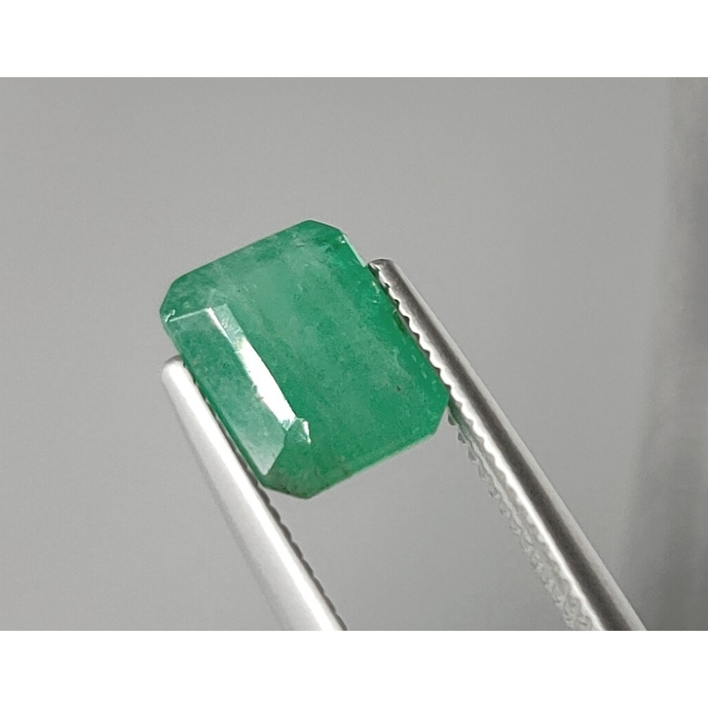 50年老店 尚比亞祖母綠emerald1.37克拉長方形裸石 浸油微處理附證 半透火光閃爍 五月誕生石 特價4900-細節圖3