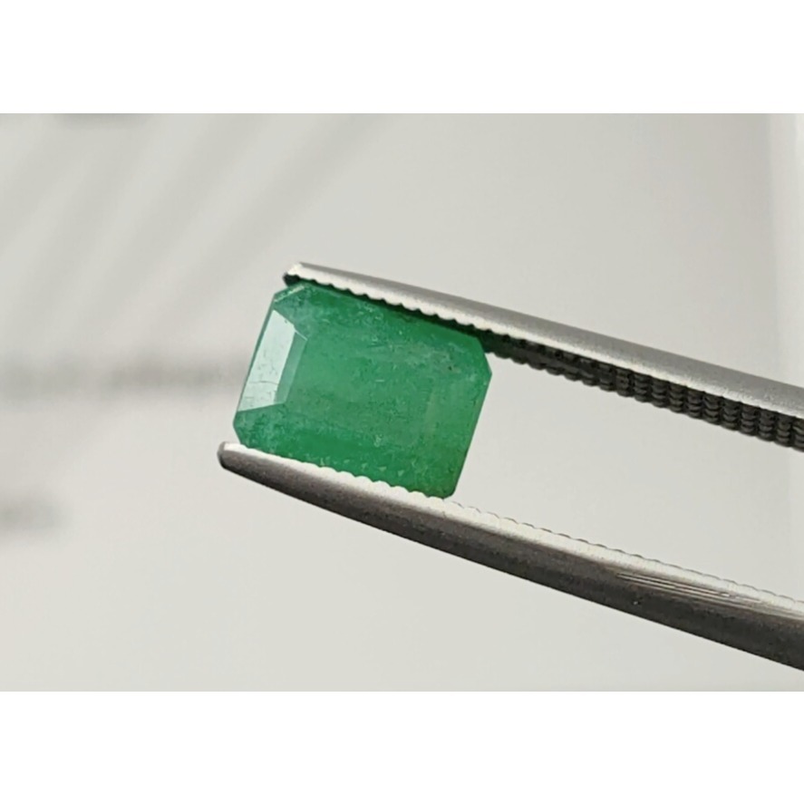 50年老店 尚比亞祖母綠emerald1.37克拉長方形裸石 浸油微處理附證 半透火光閃爍 五月誕生石 特價4900-細節圖5