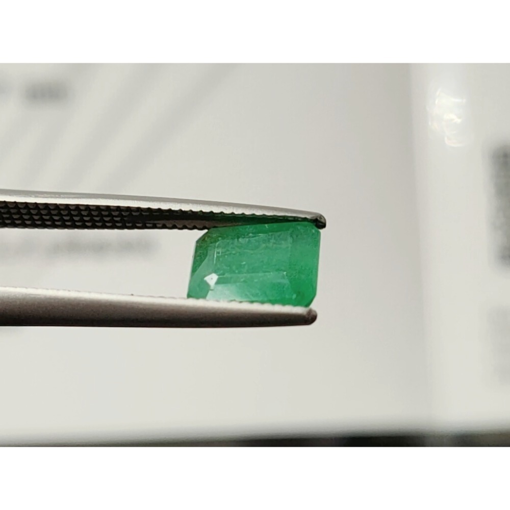 50年老店 尚比亞祖母綠emerald1.37克拉長方形裸石 浸油微處理附證 半透火光閃爍 五月誕生石 特價4900-細節圖7
