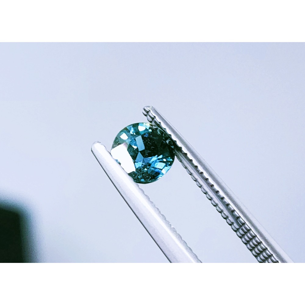50年老店 斯里蘭卡藍寶石 sapphire0.54克拉圓形裸石 無燒無優化附證 乾淨清透火光佳 九月生日石特價2880-細節圖2