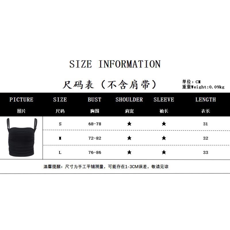 【仙女試衣間】預購🤍「小吊帶背心」女內搭夏🖤「法式褶皺黑色基礎百搭款美背外穿打底上衣」-細節圖7