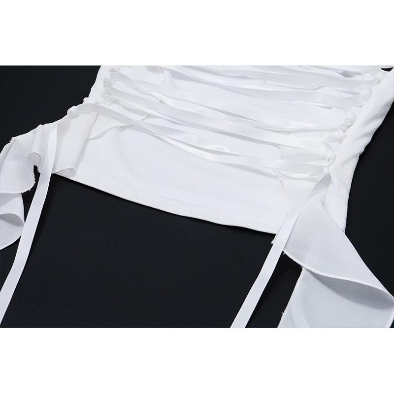 【仙女試衣間】預購✨「綁帶束腰抹胸背心」女夏季❤️‍🔥「美式復古辣妹設計感修身顯瘦短款吊帶上衣」-細節圖6