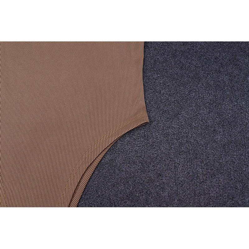 【仙女試衣間】預購🤎ins歐美「U領低胸性感無袖露肩連體背心」運動休閒百搭打底上衣 純白無袖背心 單穿無袖背心-細節圖5