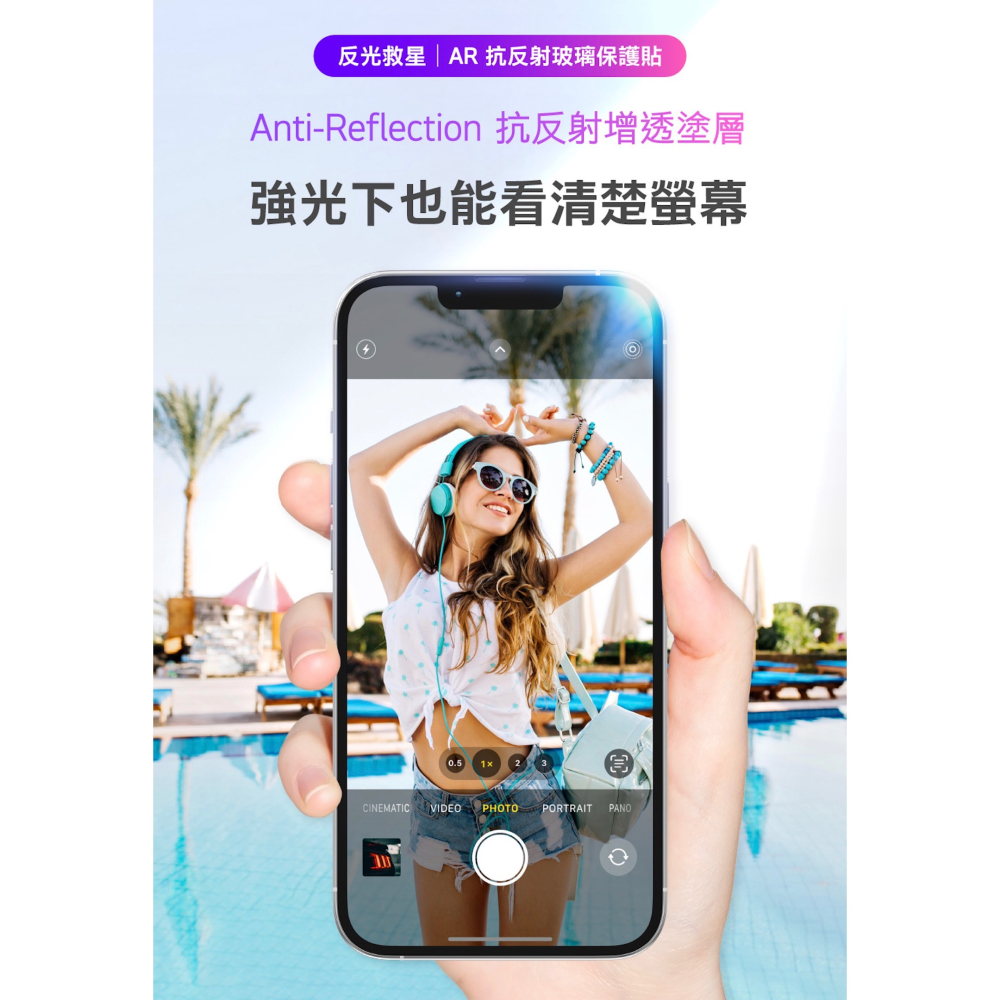 hoda 9H AR 抗反射 鋼化玻璃 保護貼 玻璃貼 防刮貼 適用 iPhone 15 Plus Pro Max-細節圖7