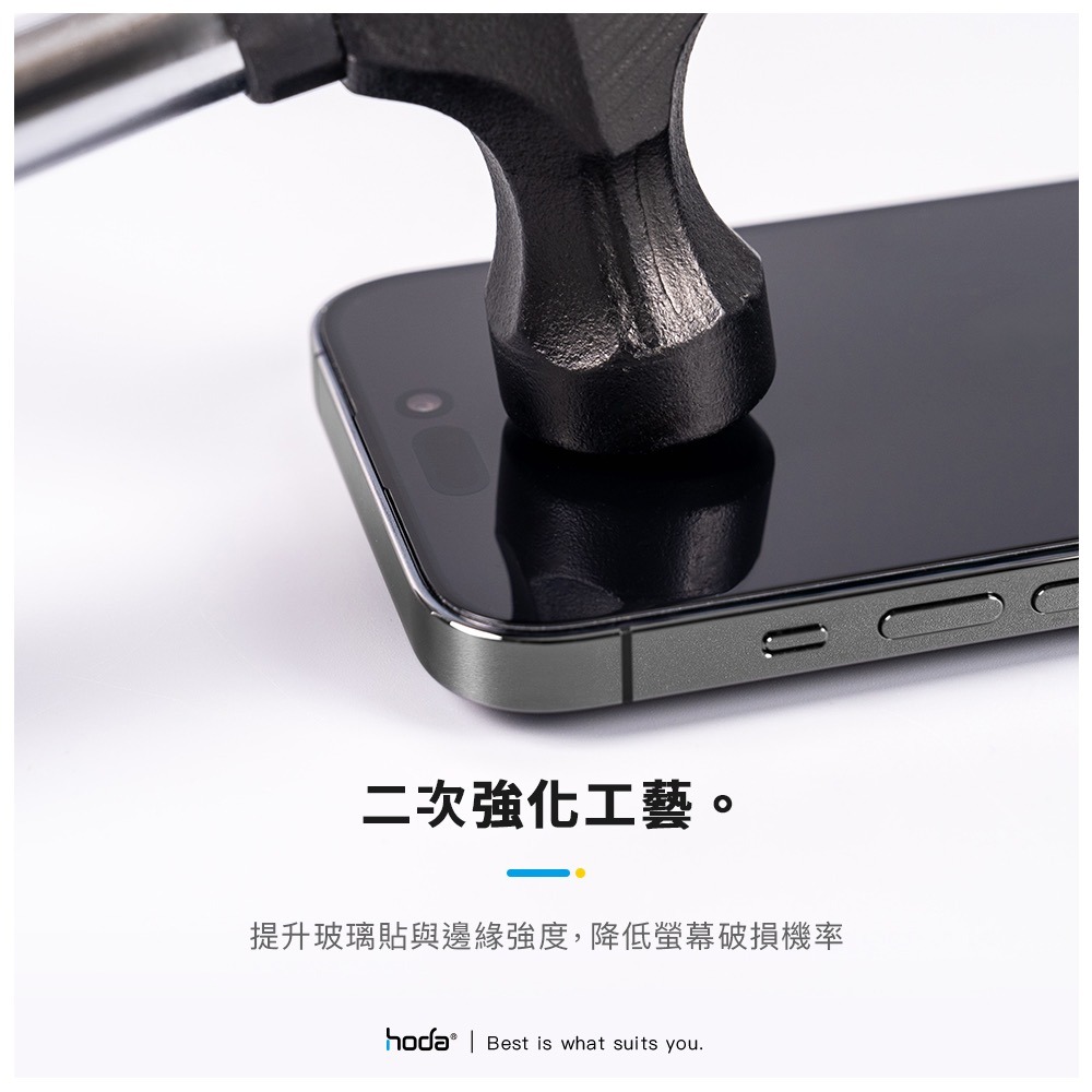 hoda 9H 2.5d 保護貼 太空艙 玻璃貼 防刮貼 亮面 適 iPhone 15 Plus Pro Max-細節圖9