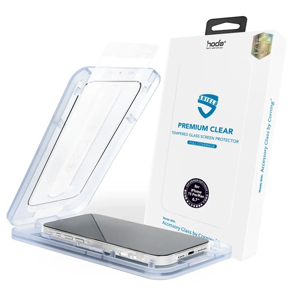 hoda 美國 康寧 鋼化玻璃 太空艙 保護貼 玻璃貼 螢幕貼 適 iPhone 15 Plus Pro Max-細節圖2