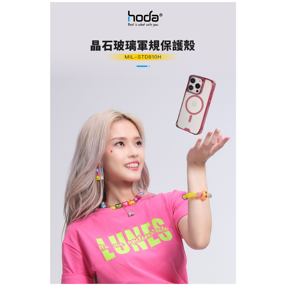 hoda 晶石透明殼 支援 magsafe 防摔殼 保護殼 手機殼 適用 iPhone 15 Plus pro Max-細節圖4