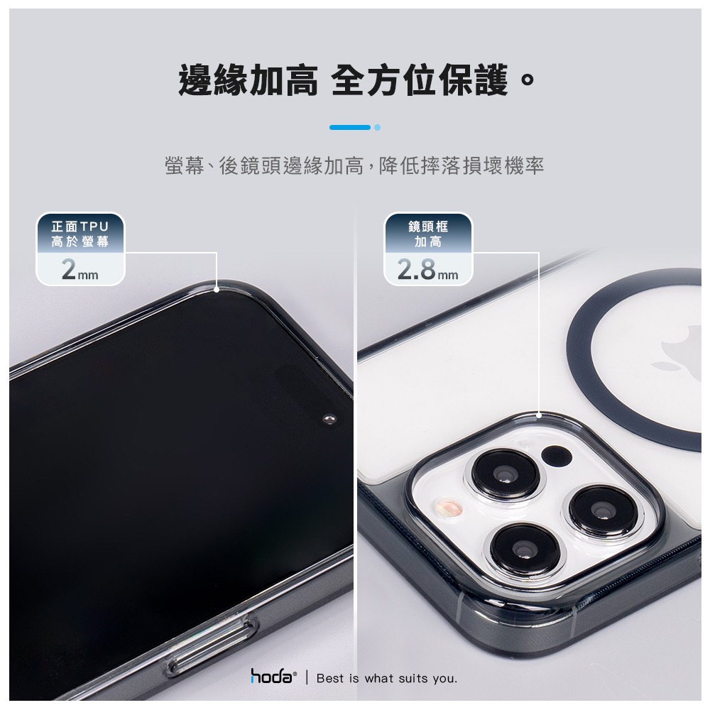 hoda 晶石透明殼 支援 magsafe 防摔殼 保護殼 手機殼 適用 iPhone 15 Plus pro Max-細節圖9