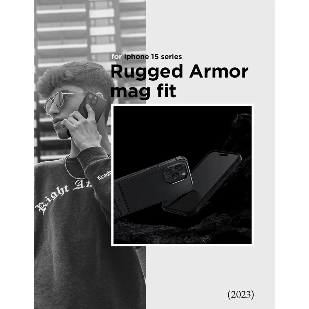 SGP Spigen Rugged Armor MagFit 防摔 手機殼 保護殼 iPhone 15 Pro Max-細節圖6