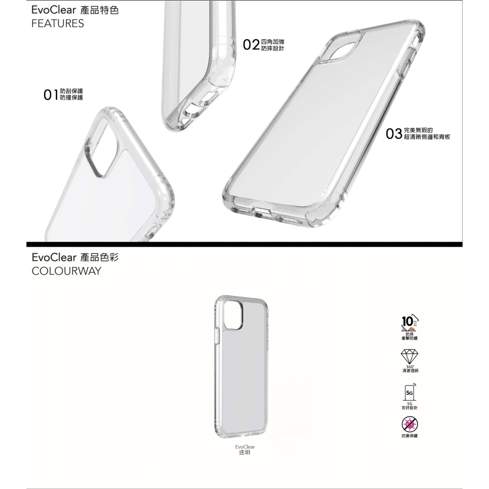 Puregear 普格爾 EvoClear 抗菌 保護殼 防摔殼 手機殼 iPhone 15 Plus Pro Max-細節圖5