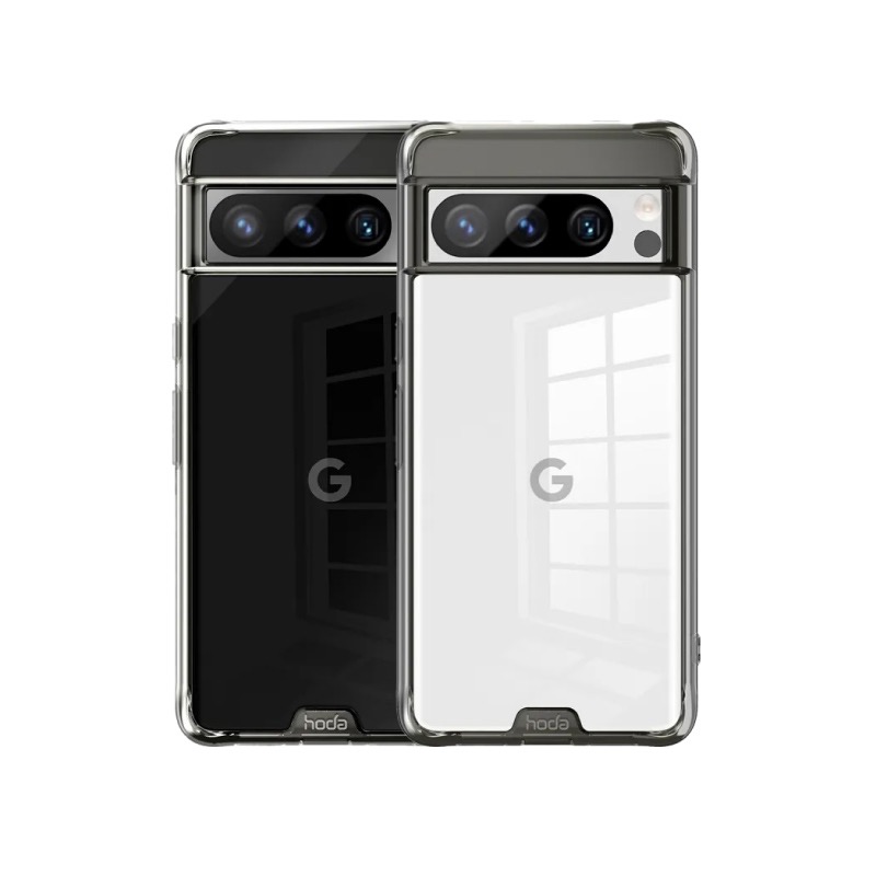 hoda 晶石 玻璃 透明殼 軍規 保護殼 防摔殼 手機殼 適用 Google Pixel 8 Pro-細節圖2