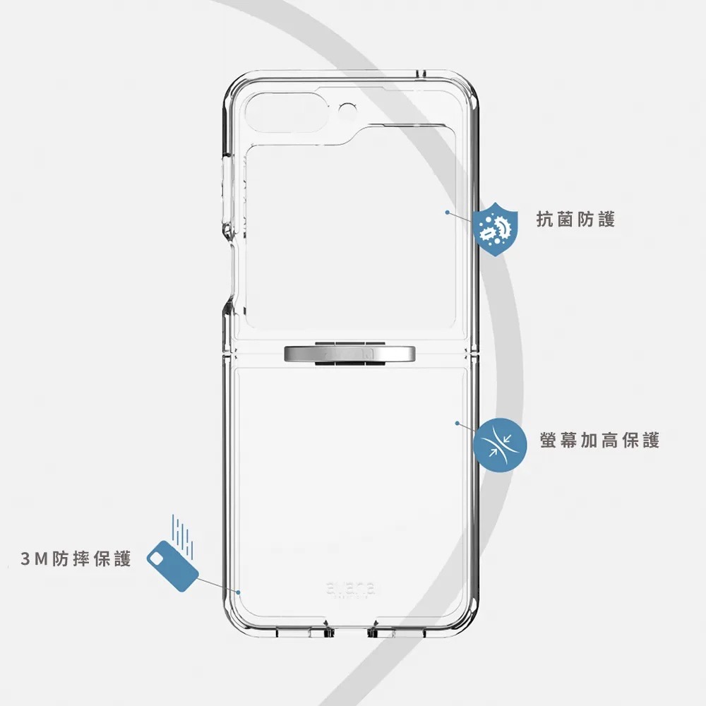 avana ICE 冰晶 透明 指環扣 防摔殼 保護殼 手機殼 適 Samsung flip5 Flip 5-細節圖5