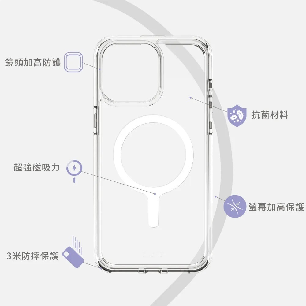avana ICE 冰晶 透明 支援 Magsafe 磁吸式 防摔殼 保護殼 手機殼 iPhone 15 Pro-細節圖4