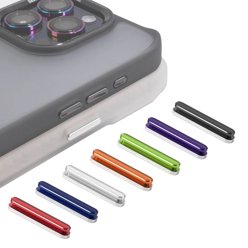 Hoda 彩石 柔石 手機殼 保護殼 替換 金屬 按鍵 按鍵組 適用 iPhone 15 Plus Pro Max-細節圖2