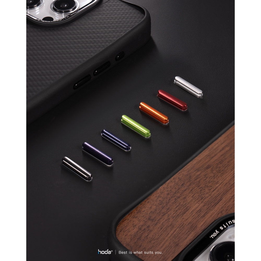 Hoda 彩石 柔石 手機殼 保護殼 替換 金屬 按鍵 按鍵組 適用 iPhone 15 Plus Pro Max-細節圖4