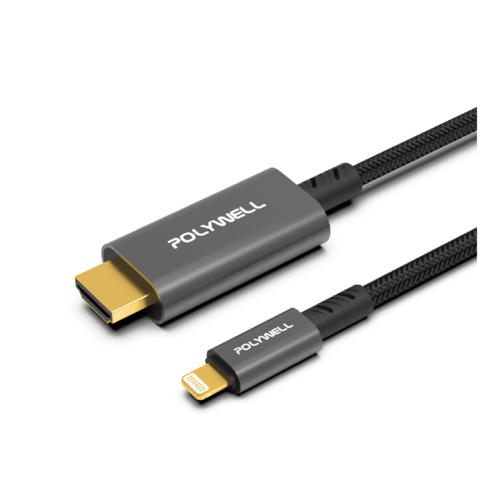 POLYWELL Lightning 轉 HDMI 影音 轉接線 轉接頭 傳輸線 1080P 適用 iPhone 14-細節圖2