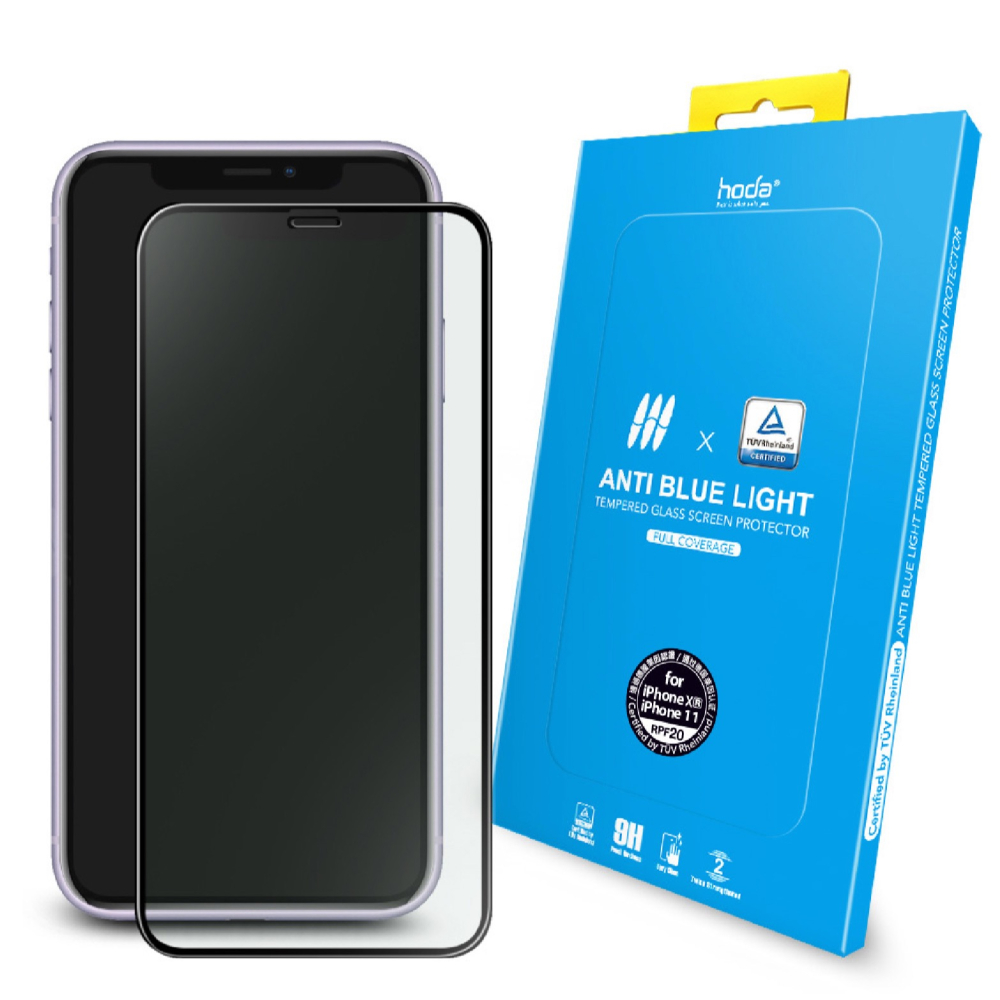 hoda 9H 德國萊茵 抗藍光 螢幕貼 保護貼 玻璃貼 適用 iPhone 11 XR-細節圖2
