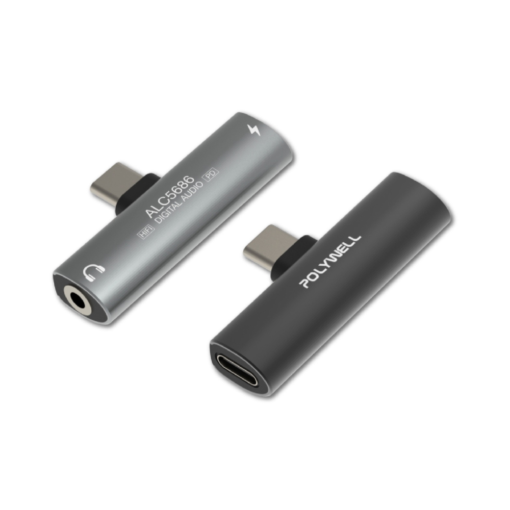 POLYWELL Type-C to 3.5mm 二合一 轉接頭 音源線 iPhone 15 Plus Pro Max-細節圖2