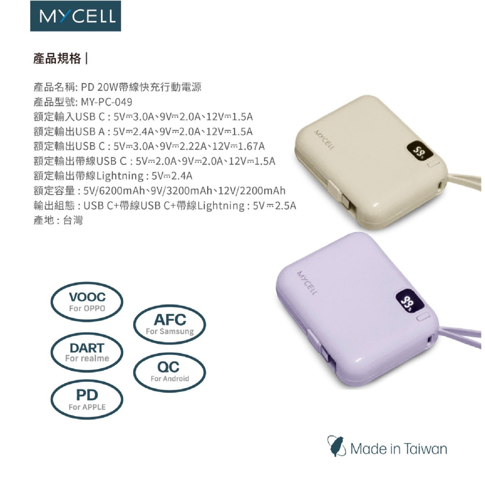 MYCELL Mini Air 20W PD 10000 mAh 快充 充電寶 行動電源 適 iPhone 15 14-細節圖10