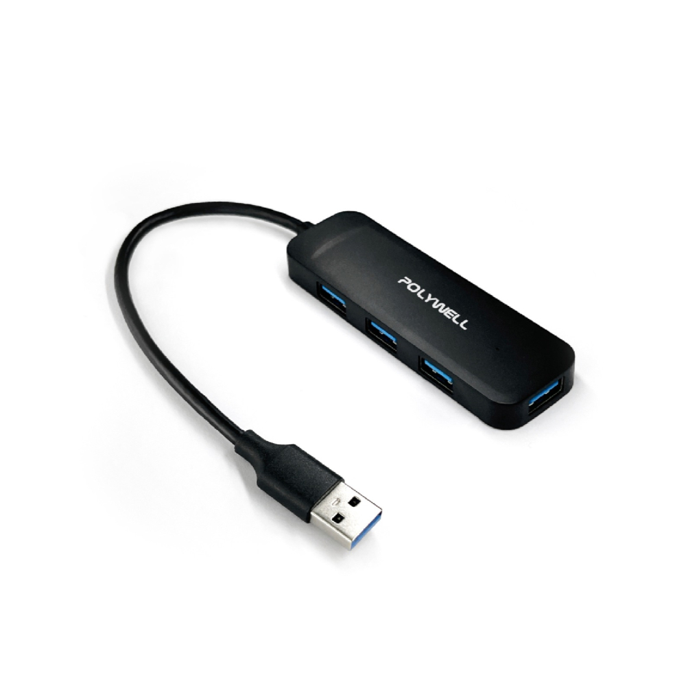 POLYWELL USB3.0 Type A 擴充埠 擴展塢 4 Port HUB 5Gbps MacBook PC-細節圖2