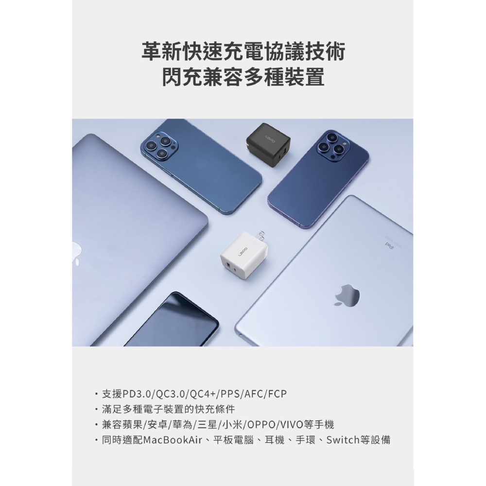 LAPO 35W 氮化鎵 GaN 迷你 快充頭 充電頭 充電器 電源供應器 適用 iPhone 15 14 13 安卓-細節圖7