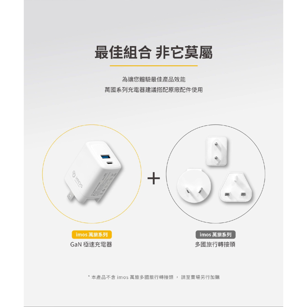imos 45W 萬旅 GaN 氮化鎵 PD QC 充電器 充電頭 快充頭 適 多國轉接頭 iPhone 15 14-細節圖9