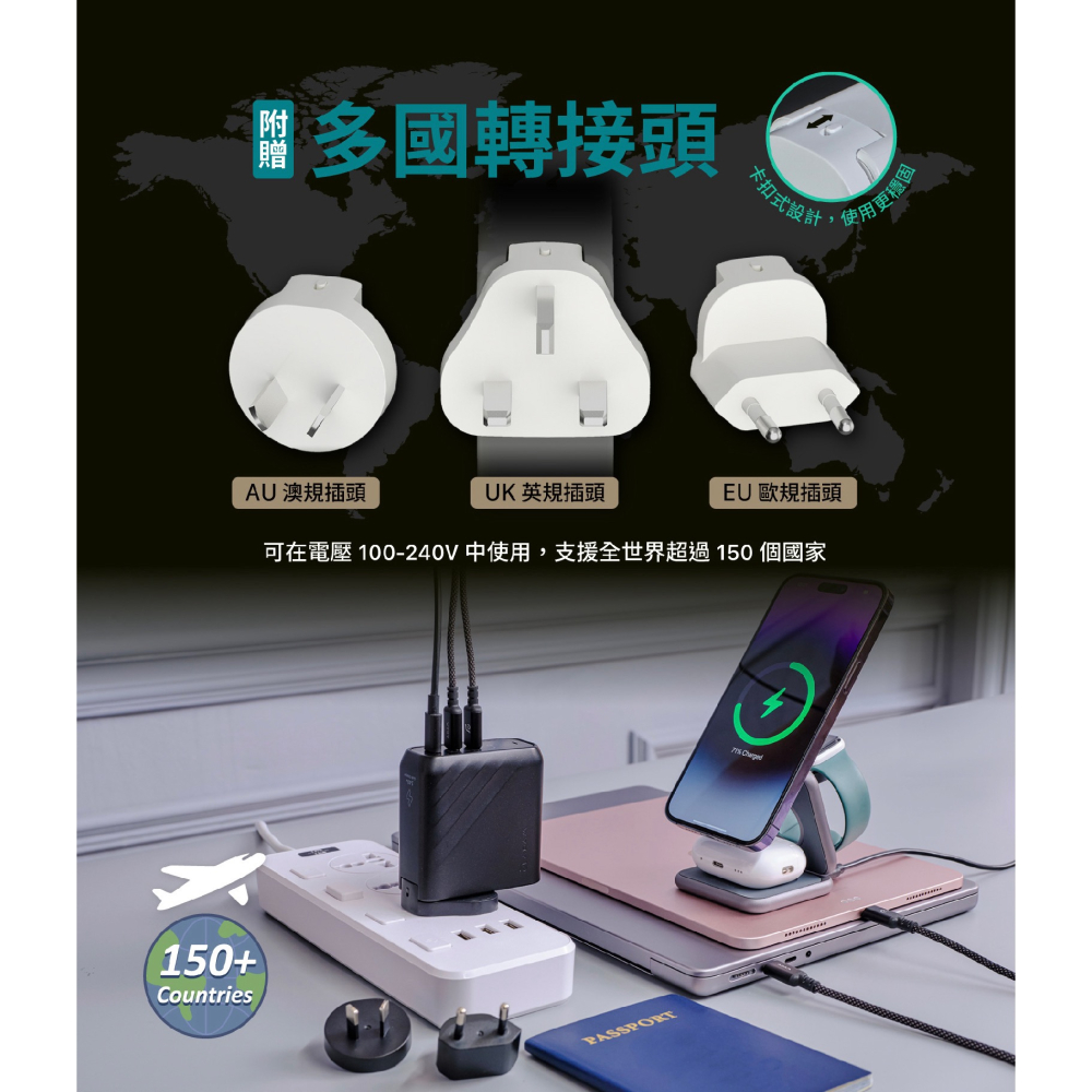 OMNIA Pro 140W 3孔 Type C 電源供應器 充電器 快充頭 充電頭 適用 iPhone 15 14-細節圖7