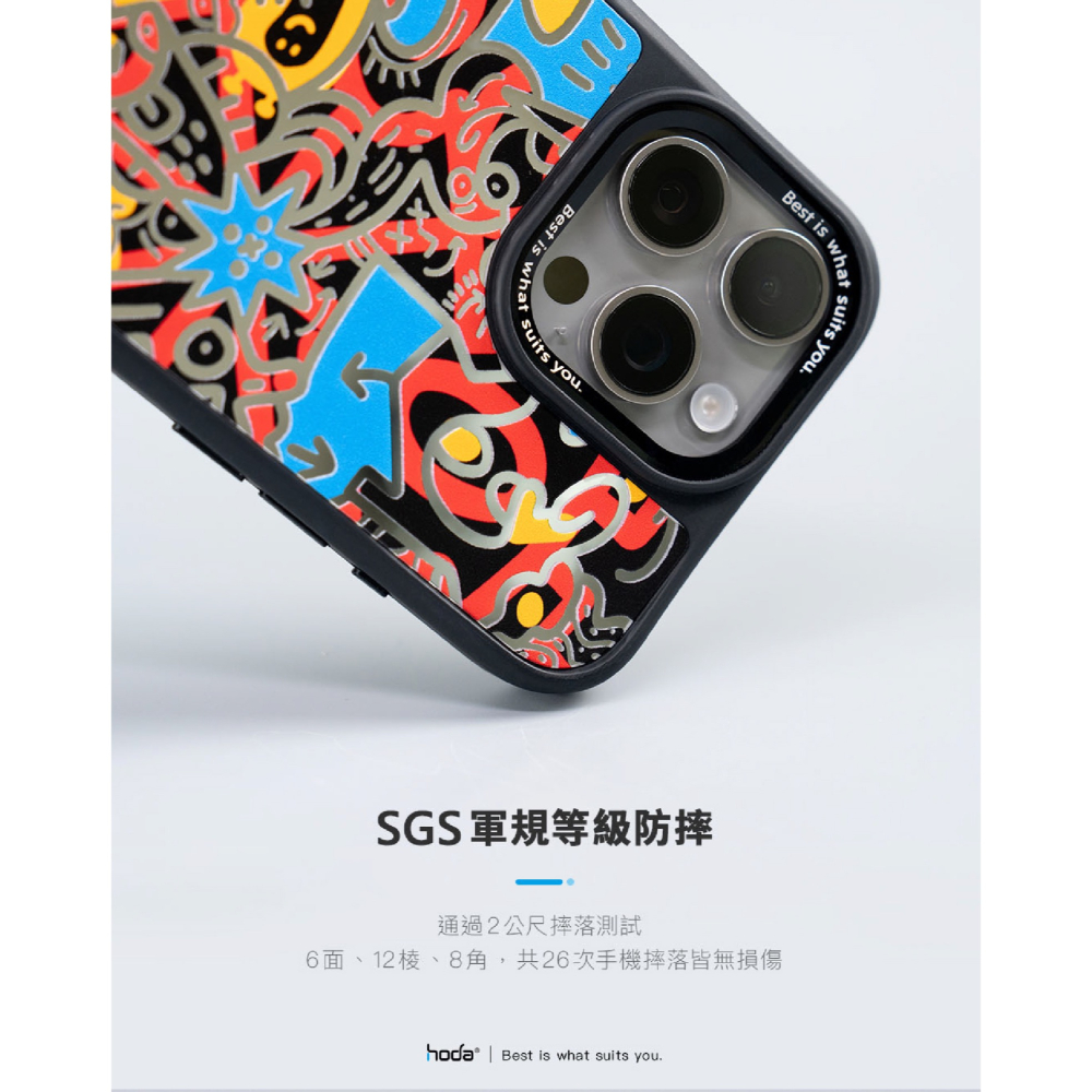 hoda 米豆 彩繪 插畫 軍規 手機殼 保護殼 防摔殼 適用 iPhone 15 Plus Pro Max-細節圖7