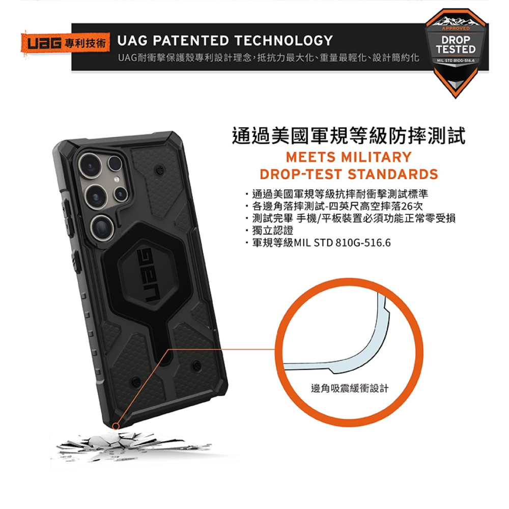 UAG 耐衝擊 透色 保護殼 手機殼 防摔殼 支援 MagSafe SAMSUNG Galaxy S24 Ultra-細節圖5